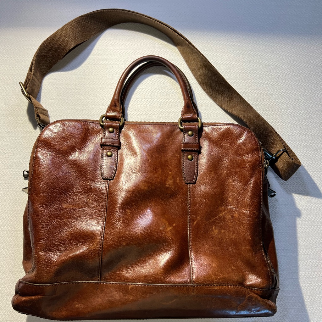 Genuine Leather Fossil Messenger Bag